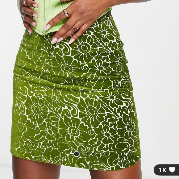 & Other Stories Dresses & Skirts - & Other Stories green floral mini skirt